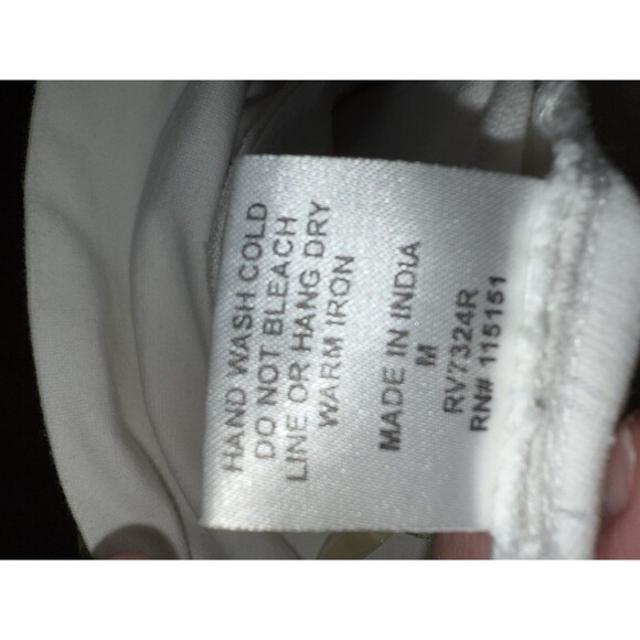 Romeo & Juliet Couture White Cotton Boho Maxi Skirt M Lace Panel Peasant Style - Picture 9 of 9